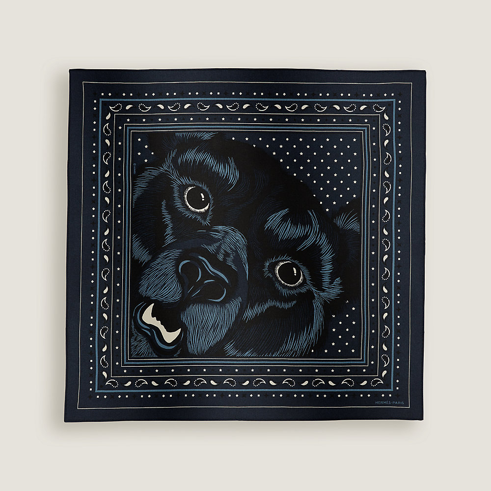 Grrrrr! scarf 65 Bandana - Blue | Hermès UAE